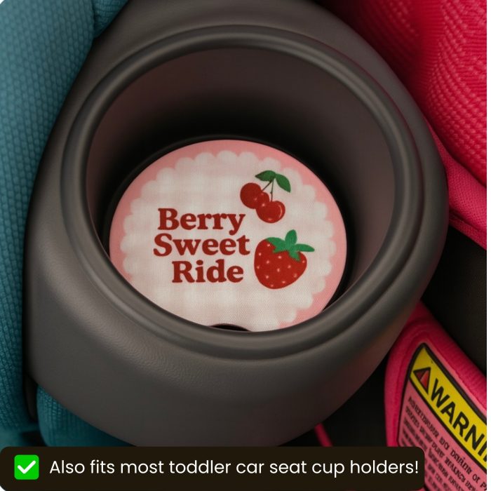 Berry Sweet Gift or Party Favor Bag – Cherry Theme – Includes Kids Car Coaster - Image 5