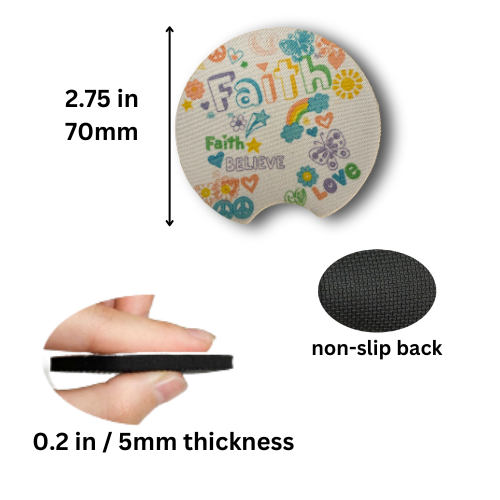 Birthday Party Favors – Faith Car Coasters for kids– Christian Gifts - Image 3